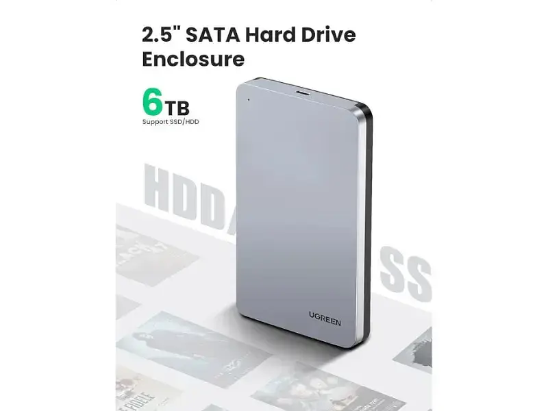 Зовнішня кишеня UGREEN CM300 USB 3.1 Gen 2 Hard Drive Enclosure (70499) - фото 3