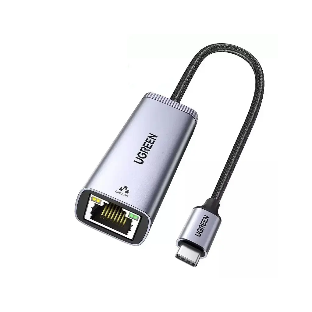 Перехідник USB-C to RJ45 Ethernet 1000Mbps gray Ugreen (40322)