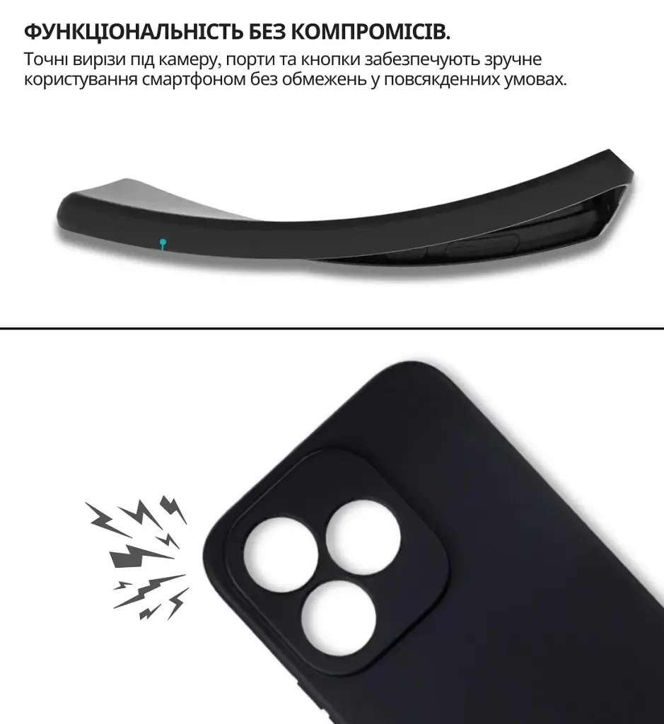 Чохол до мобільного телефона BeCover silicone Honor 400 Lite Black (714939) - фото 5