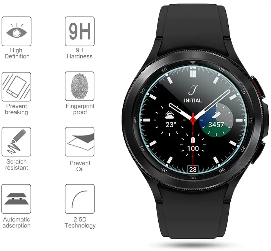 Захисне скло Samsung Galaxy Watch 4 42 мм 2.5D BeWatch (1027710.1) - фото 3