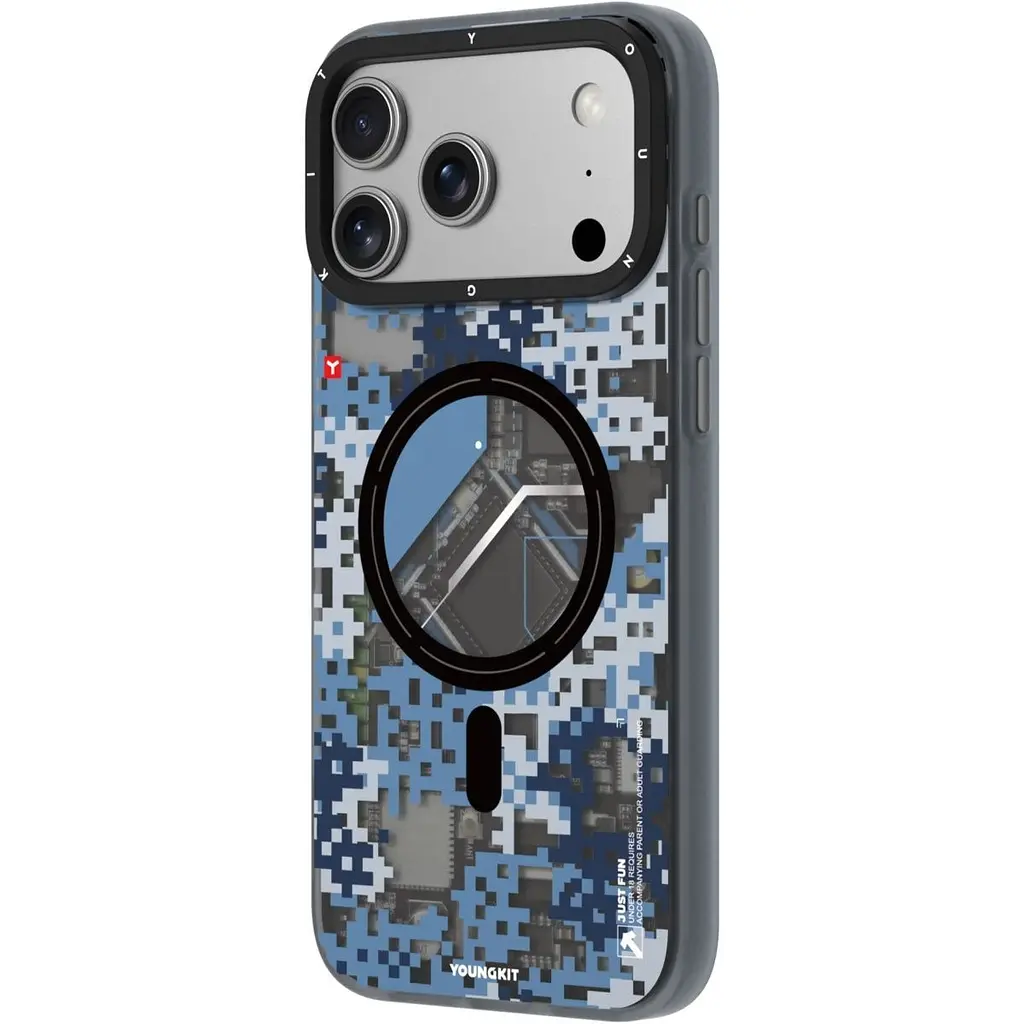 Чохол YoungKit Camouflage with Magnetic Ring для Apple iPhone 17 Pro Max Blue Camo [168250] - фото 3