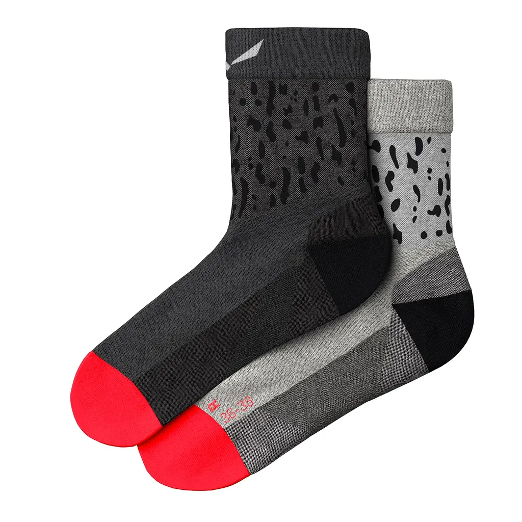 Термоноски женские Salewa Mountain Trainer Salamander Alpine Merino Quarter Socks Women 39-41 Черный Серый - фото 2