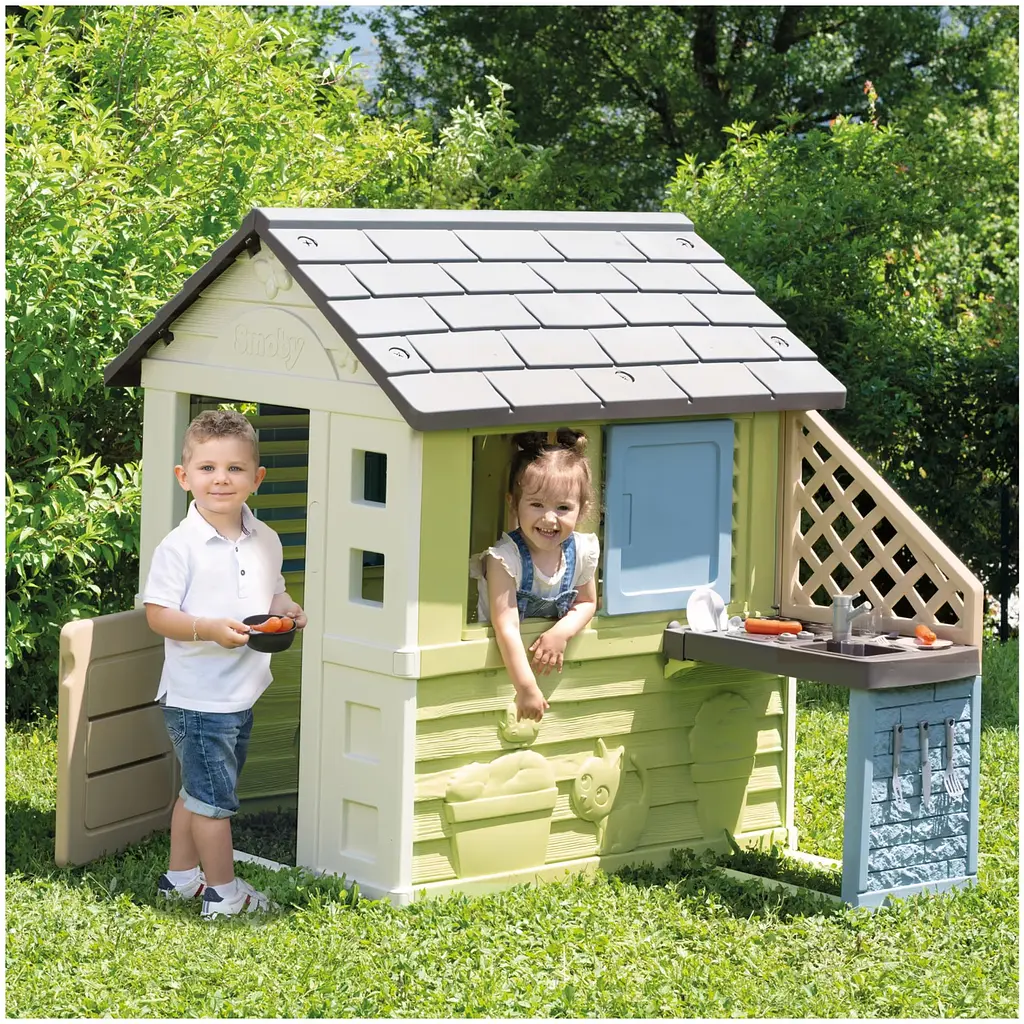 Будинок Smoby Life Райдужний з літньою кухнею, розмір 145х110х127 см (7600810738) - фото 6
