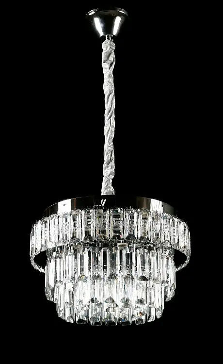 Хромована кришталева світлодіодна люстра Splendid Ray L2211/400/4+LED (CR), 40 см на 4 лампи E14 з LED-підсвічуванням - фото 2