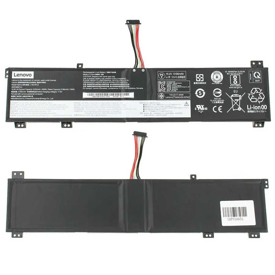 Аккумулятор для ноутбука Lenovo L19M4PC2 (Legion 5 17IMH05 5 15ARH05 7 15IMH05) 15.36V 5350mAh 80Wh Черный - фото 2