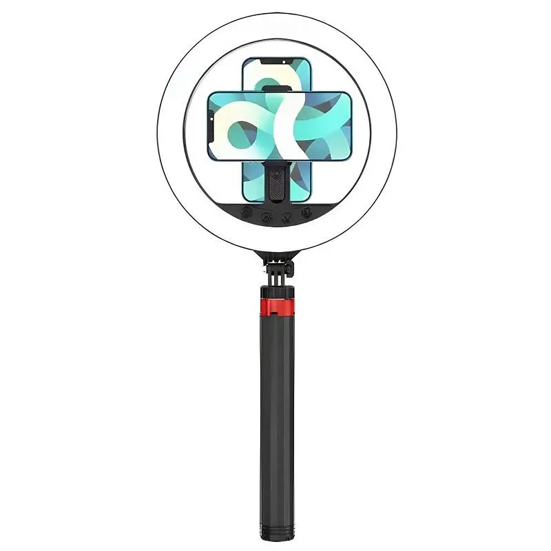 Кольцевая светодиодная LED лампа Neepho L15 + stand Black - фото 3