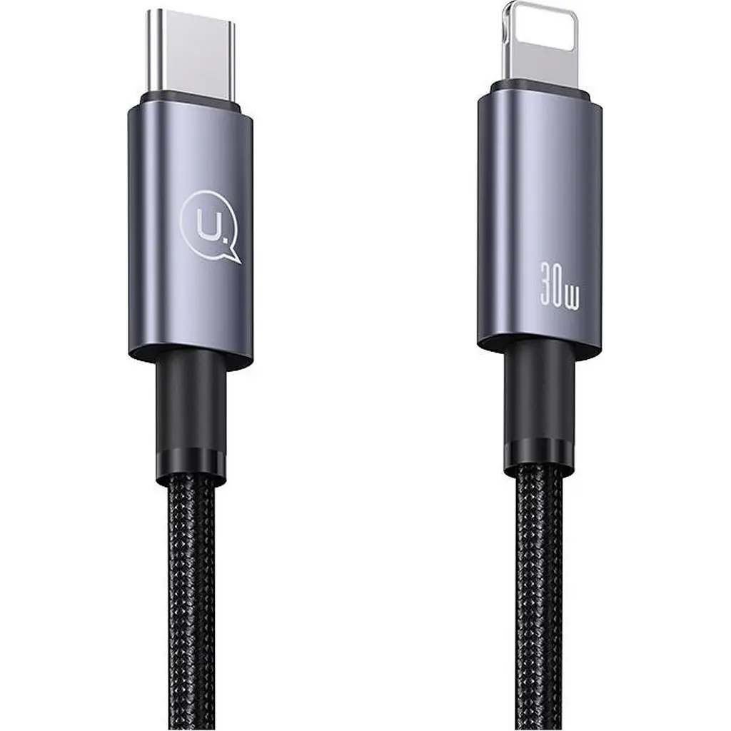 Кабель Usams US-SJ662 USB-C to Lightning 30W 3A 1.2m Tarnish (SJ662USB01) [138986] - фото 2