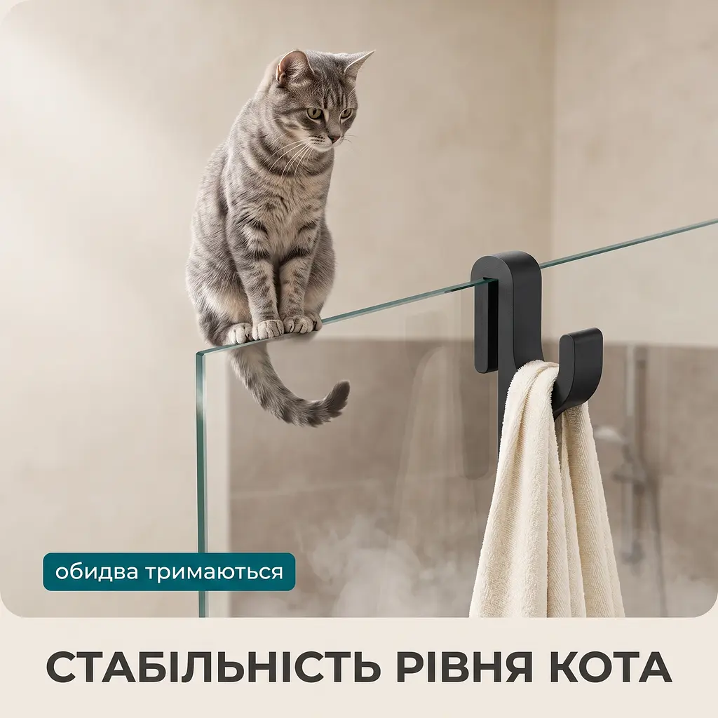 Гачок для рушника на душове скло - фото 12