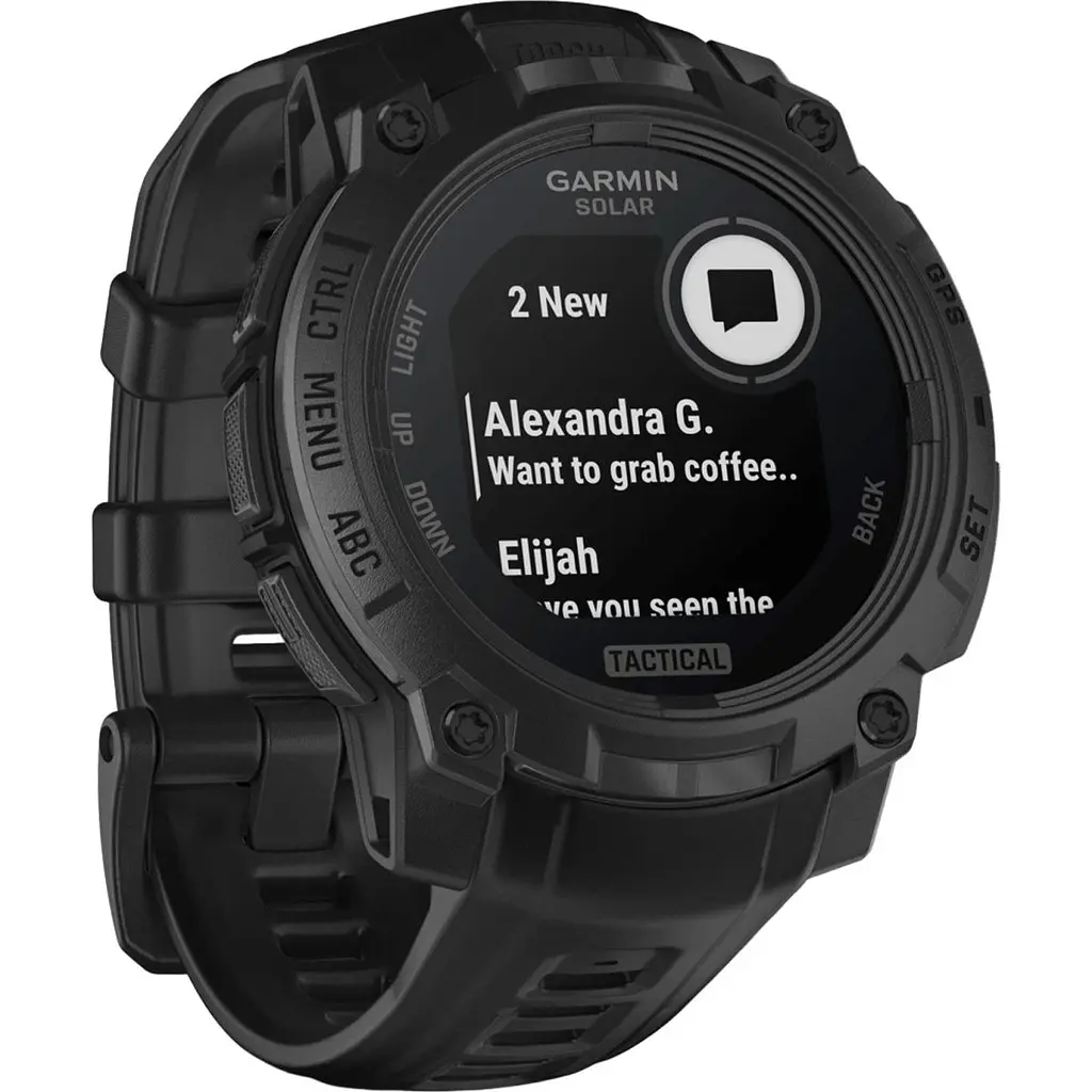 Смарт-годинник Garmin Instinct 3 50mm AMOLED Tactical Edition Black with Black Band (010-03020-50) [135857] - фото 3