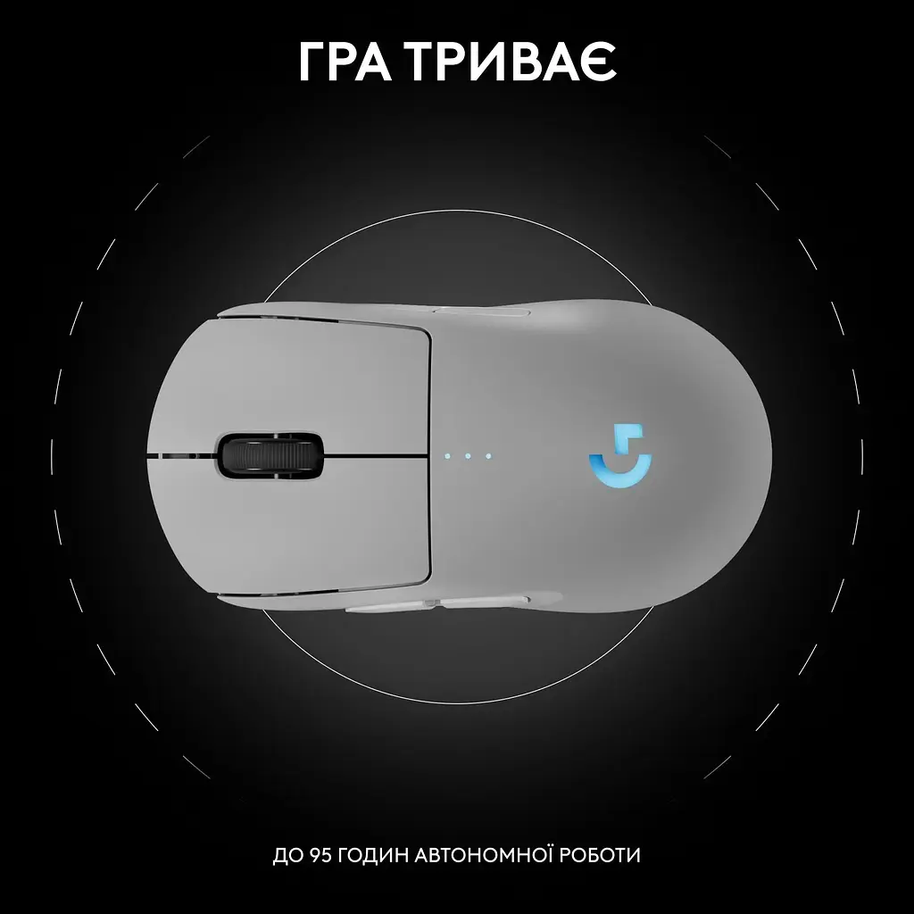 Миша бездротова Logitech G Pro 2 Lightspeed White (910-007302) - фото 6