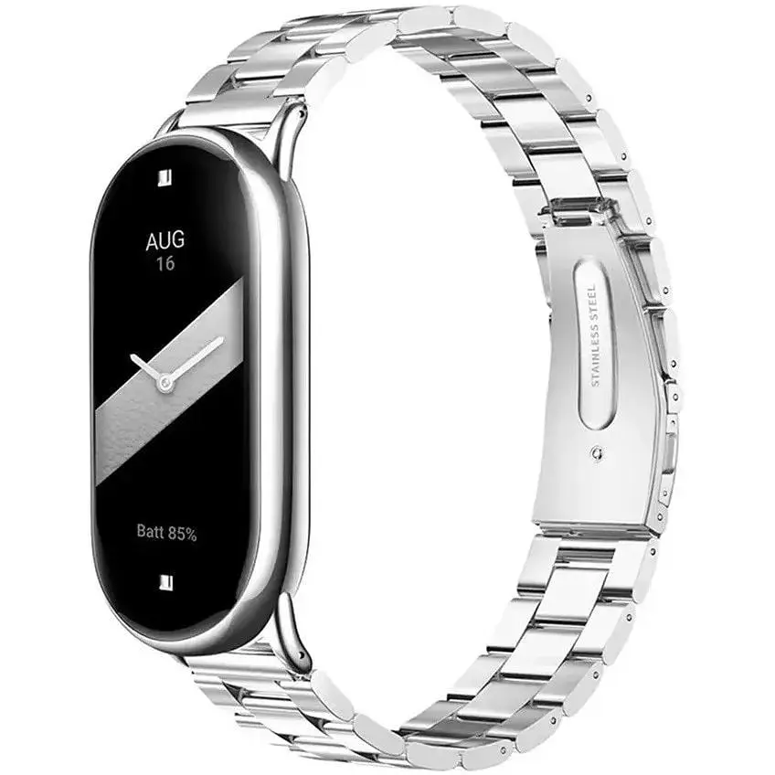 Фитнес-браслет Xiaomi Smart Band 9 Titan Gray + металлический ремешок Type C Silver - фото 7