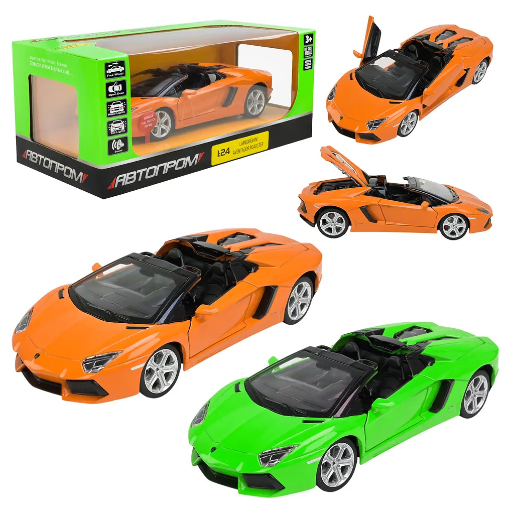 Автомодель Автопром Lamborghini 1:24, звук, свет, двери, капот - фото 3