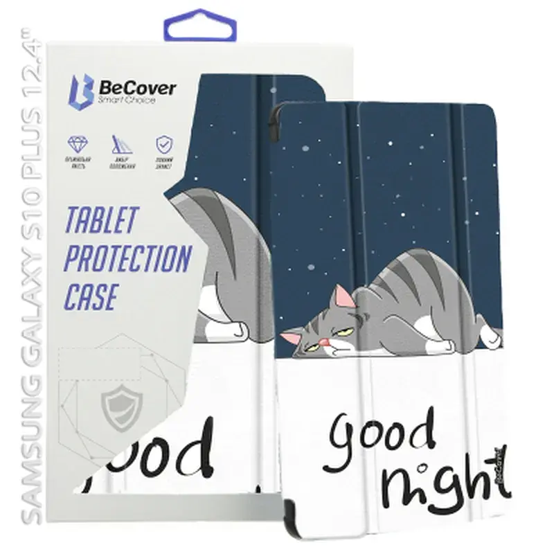Чохол до планшета BeCover Smart Case Samsung Galaxy Tab S10 Plus (SM-X820/SM-X826) 12.4" Good Night (712244) - фото 7