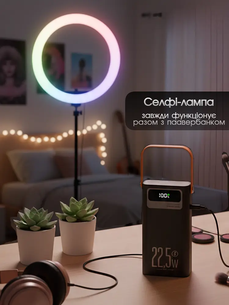 Павербанк з швидкою зарядкою 30000mAh KPG POWER BANK Soonest Fast Charging пауербанк, павер банк, умб Fast Type-C In /Out: 4 USB 5V/2A Повербанк,Чорний  - фото 9