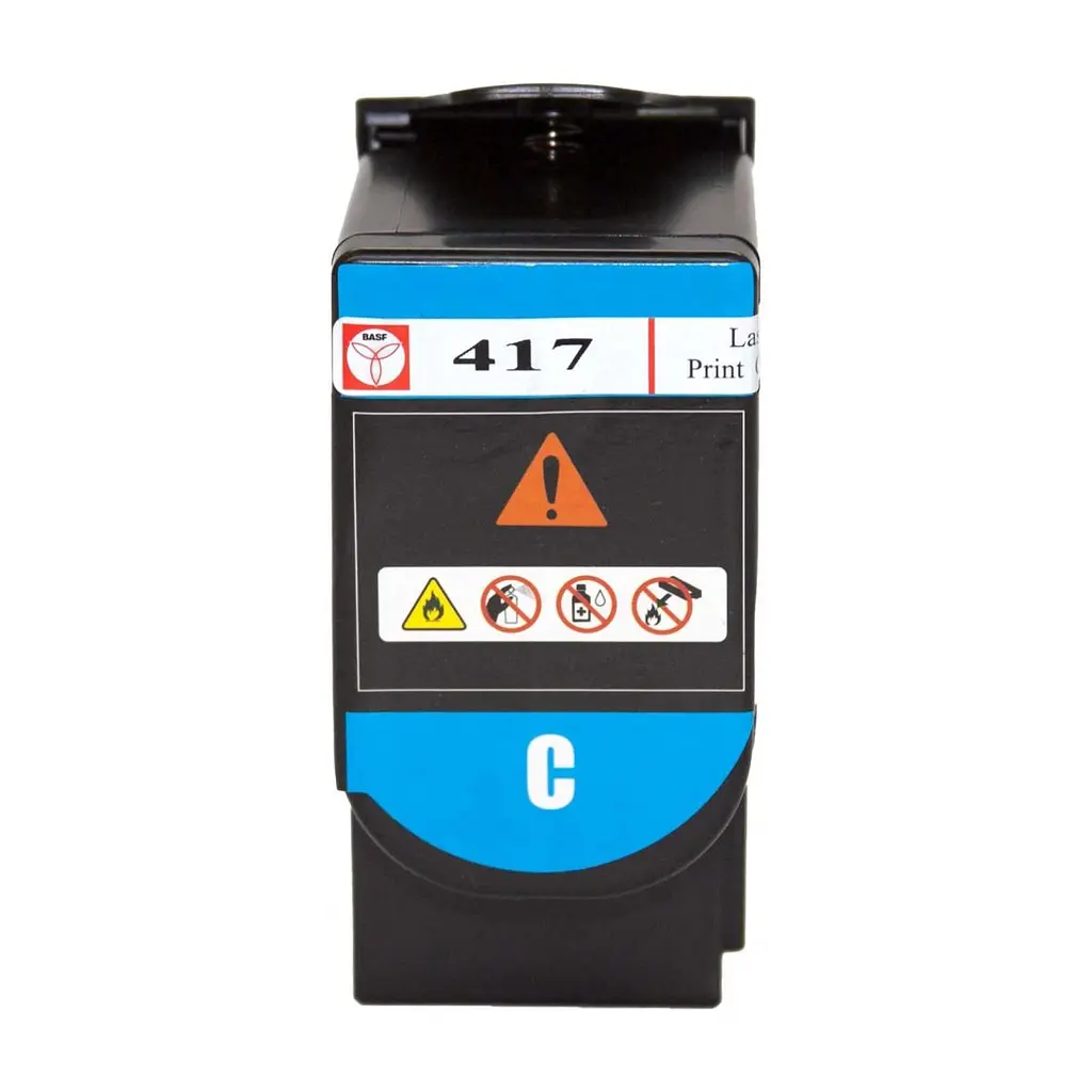 Тонер-картридж BASF Lexmark CS417dn 71B0H20 Cyan (BASF-KT-71B0H20) - фото 2