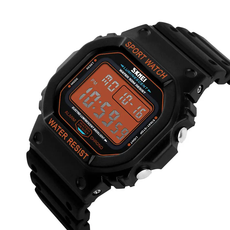 Наручний годинник чоловічий Skmei 1134 Orange, 1134OG (15892) - фото 3