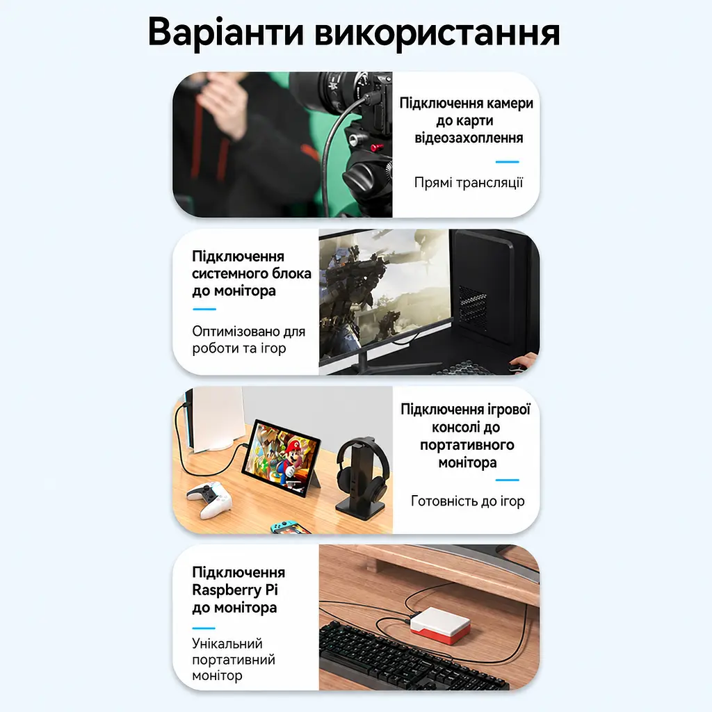 Відеокабель Vention AGHBI Mini HDMI - HDMI 4K 60 Гц 3 м чорний (AGHBI) - фото 9