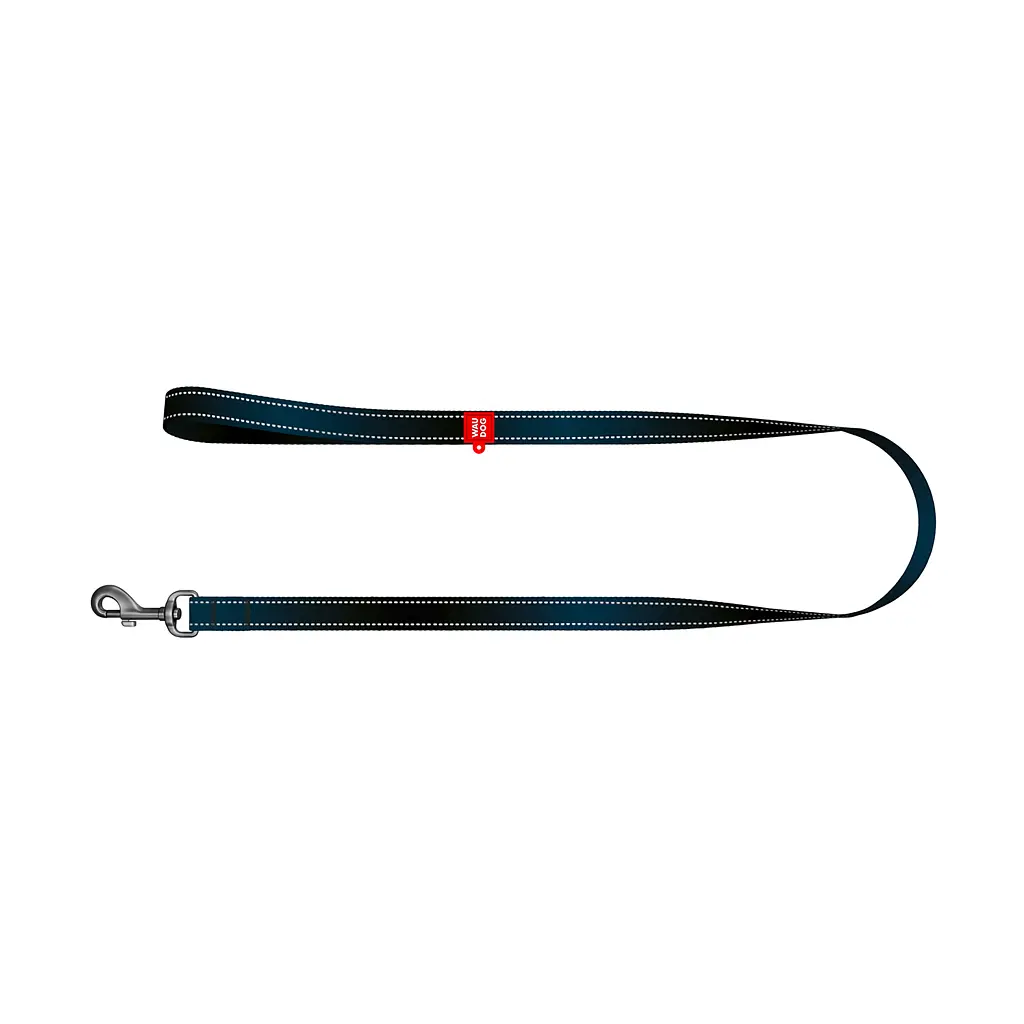 Повідець для собак WAUDOG Nylon Mono світловідбивний, S, Ш 15 мм, Д 300 см, чорний (46431) - фото 3