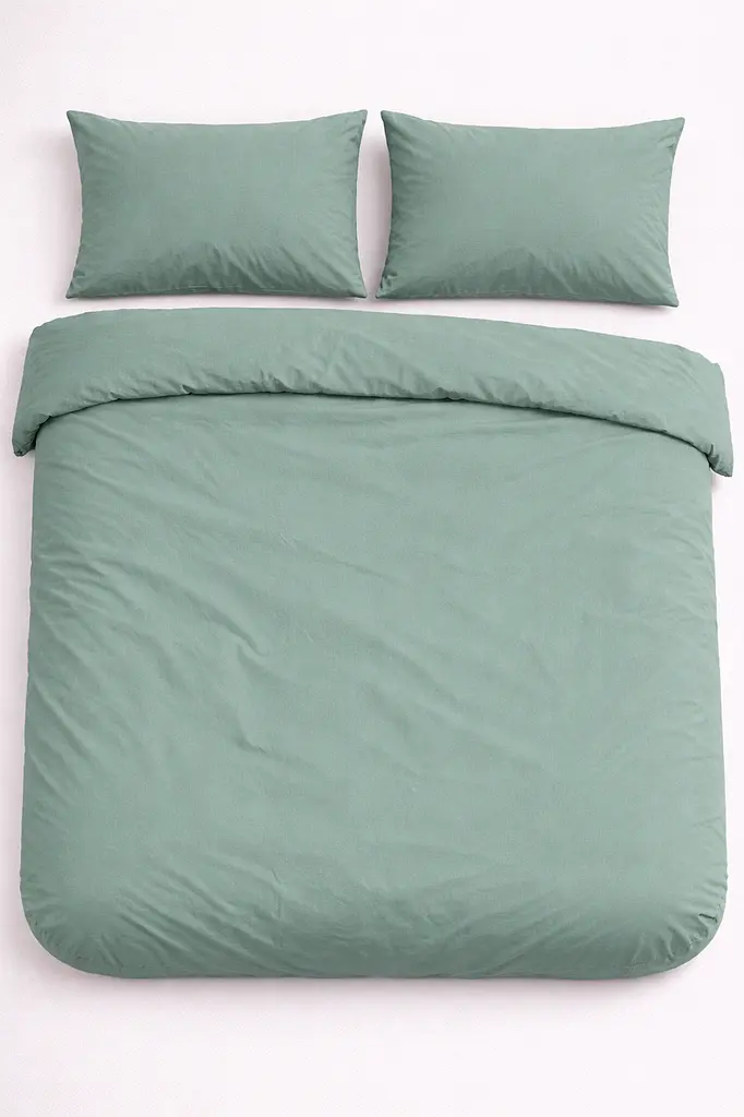 Підковдра на блискавці Ecotton двоспальна 175х215 см фланель з бавовни Mint м'ятний (24442)