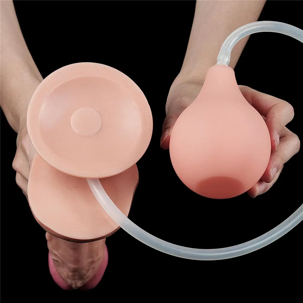 Фалоімітатор LoveToy Squirt Extreme 11" 28 см тілесний - фото 5