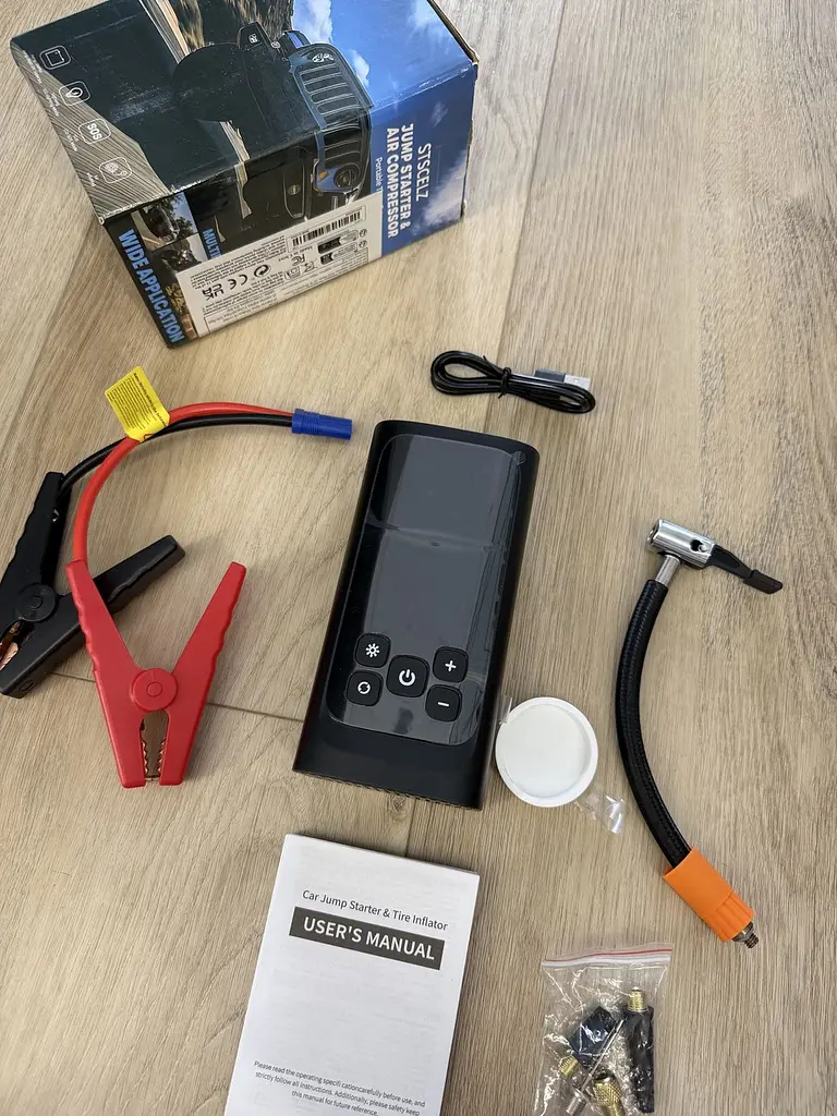 Портативний пусковий пристрій 5 в 1 (Бустер) з компресором та Power Bank (1000A, 6400 mAh) - фото 10