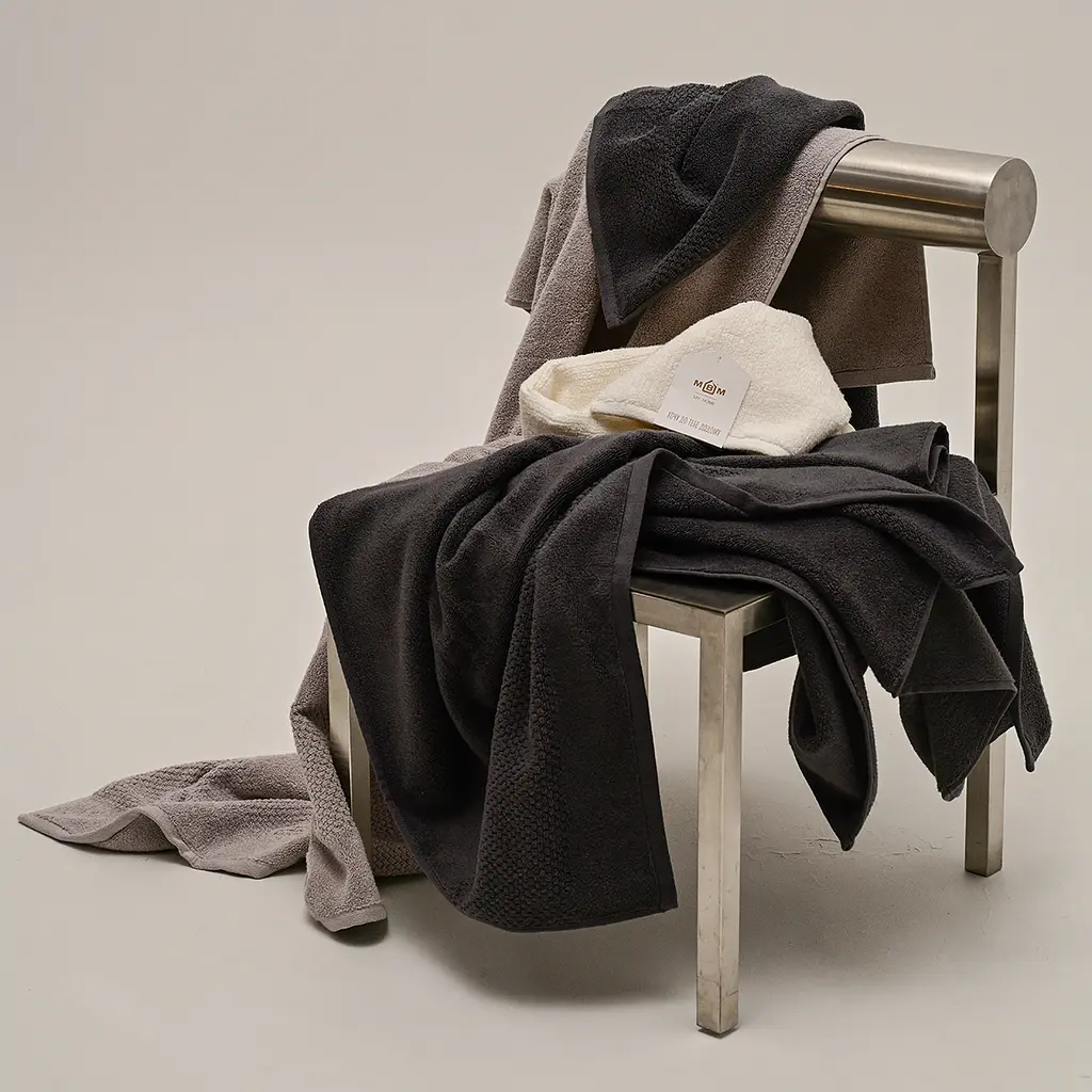 Рушник МВМ My Home Бриз 90х150 см XL темно-сірий (BT-04 XL DARK GRAY) - фото 11