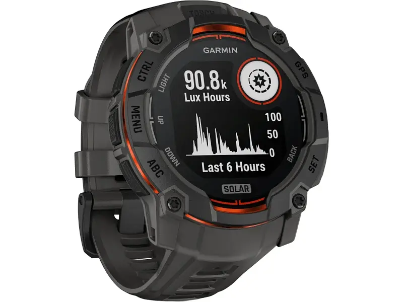 Смарт-годинник Garmin Instinct 3 50mm Solar Black with Charcoal Band (010-02935-00) - фото 3