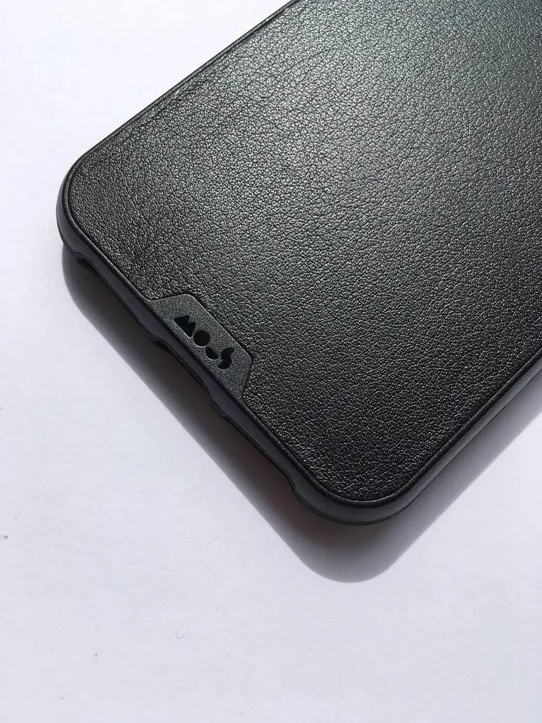 Оригинальный противоударный кожаный чехол для Apple iPhone XS MAX MOUS Leather Case Black - фото 10