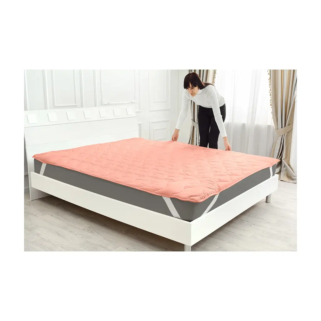 Наматрацник MirSon №1757 Eco Light Coral EcoSilk на гумці в кутках 70x140 см (2200003711158) - фото 10