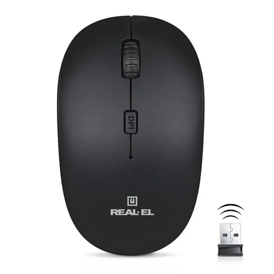 Миша бездротова REAL-EL RM-301 Wireless Чорний - фото 6