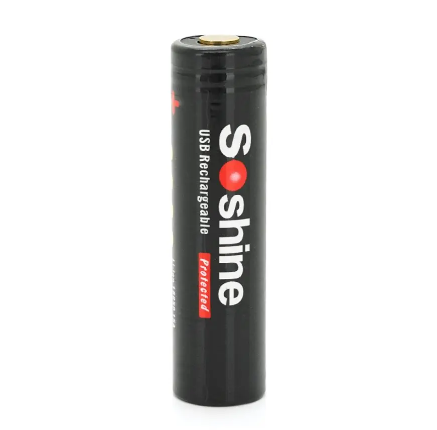 Акумулятор 18650 Li-Ion Soshine USB-3.7-36000 microUSB 4,5 А 3600 мА·год - фото 3
