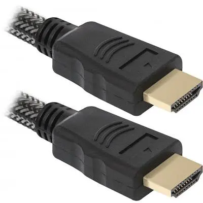 Кабель мультимедійний HDMI M to HDMI M 1.0m Defender (87340) - фото 2