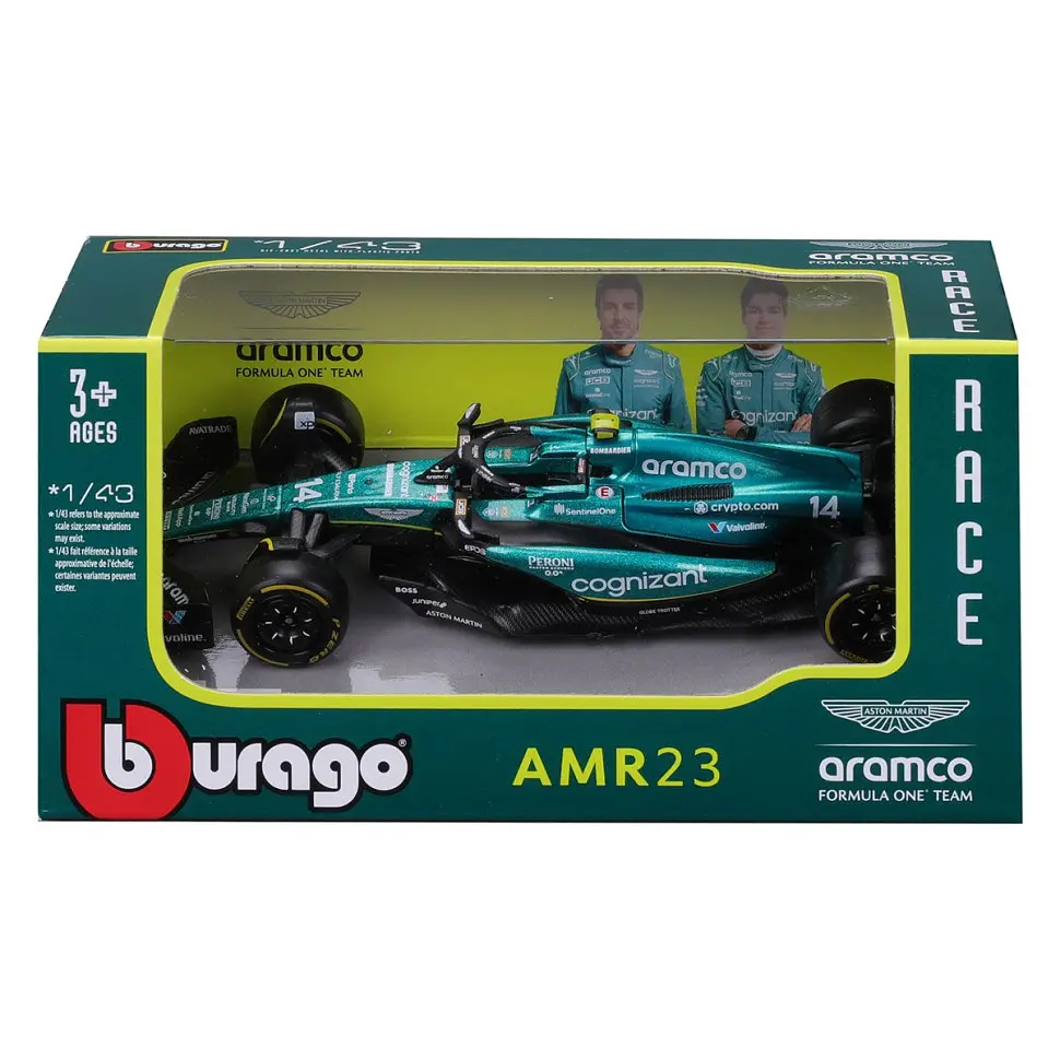 Колекційна автомодель "Aston Martin AMR23 (2023)" Bburago 18-38090, 1:43 масштаб - фото 4