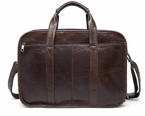 Сумка для ноутбука з натуральної шкіри 14870 Vintage коричнева - фото 7