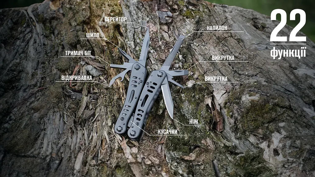 Мультитул Ganzo Multi Tool (G103), Чорний - фото 27