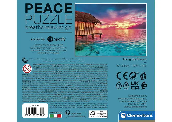 Пазл Clementoni Peace Collection&Spotify: Жити сьогоденням (Peace Collection&Spotify - The Ocean - Living the Present Puzzle - 500 pcs.), 500 ел. (35120) - фото 3