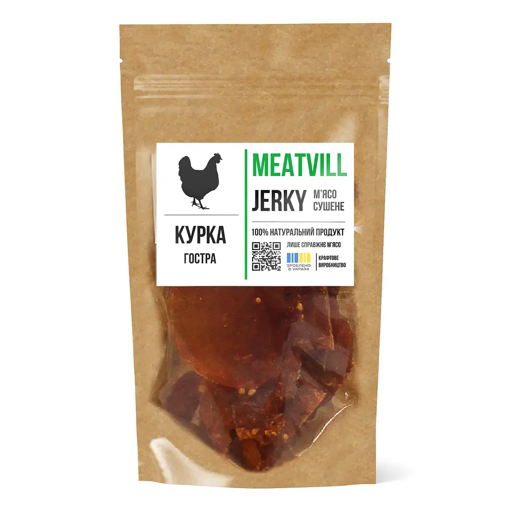 Джерки Meatvill курка гостра крафт 50г