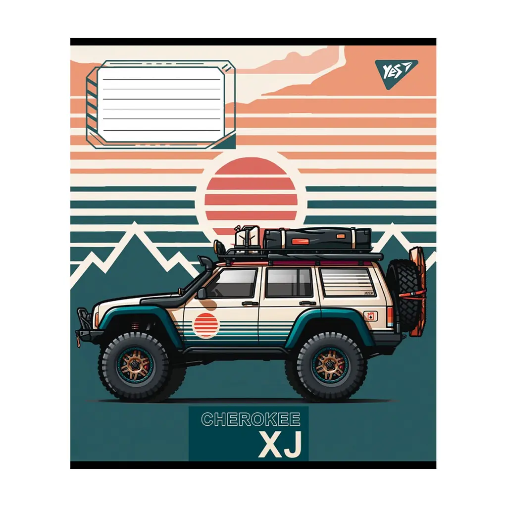Зошит Yes Off road vehicle А5 48 аркушів лінія (767391), в асортименті - фото 6