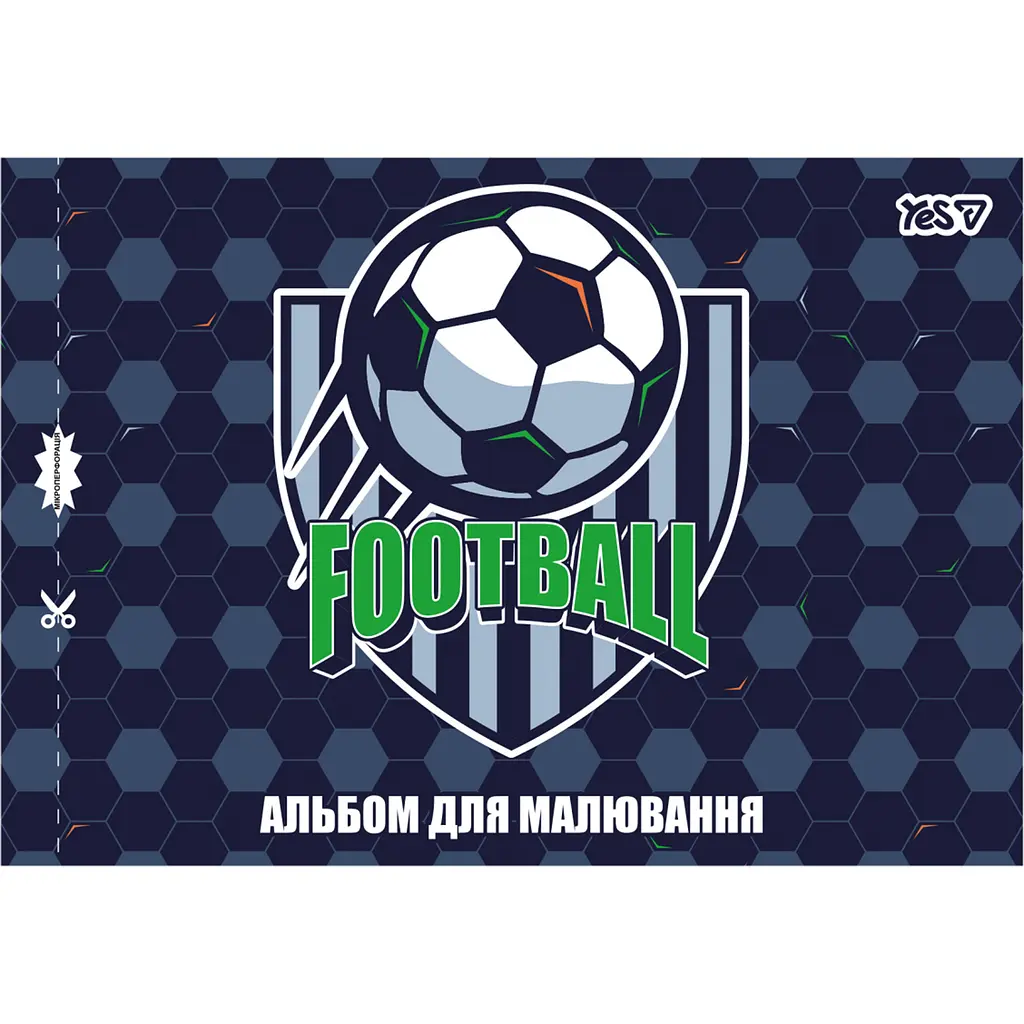 Альбом для малювання Yes Football А4 12 аркушів скоба з перфорацією 8 шт. (130615) - фото 5