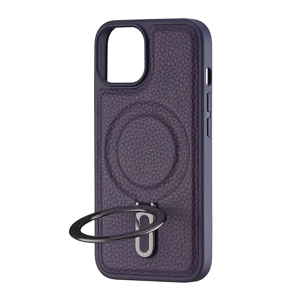 Чохол Jinduka Leather Ringo iPhone 14 Purple - фото 4