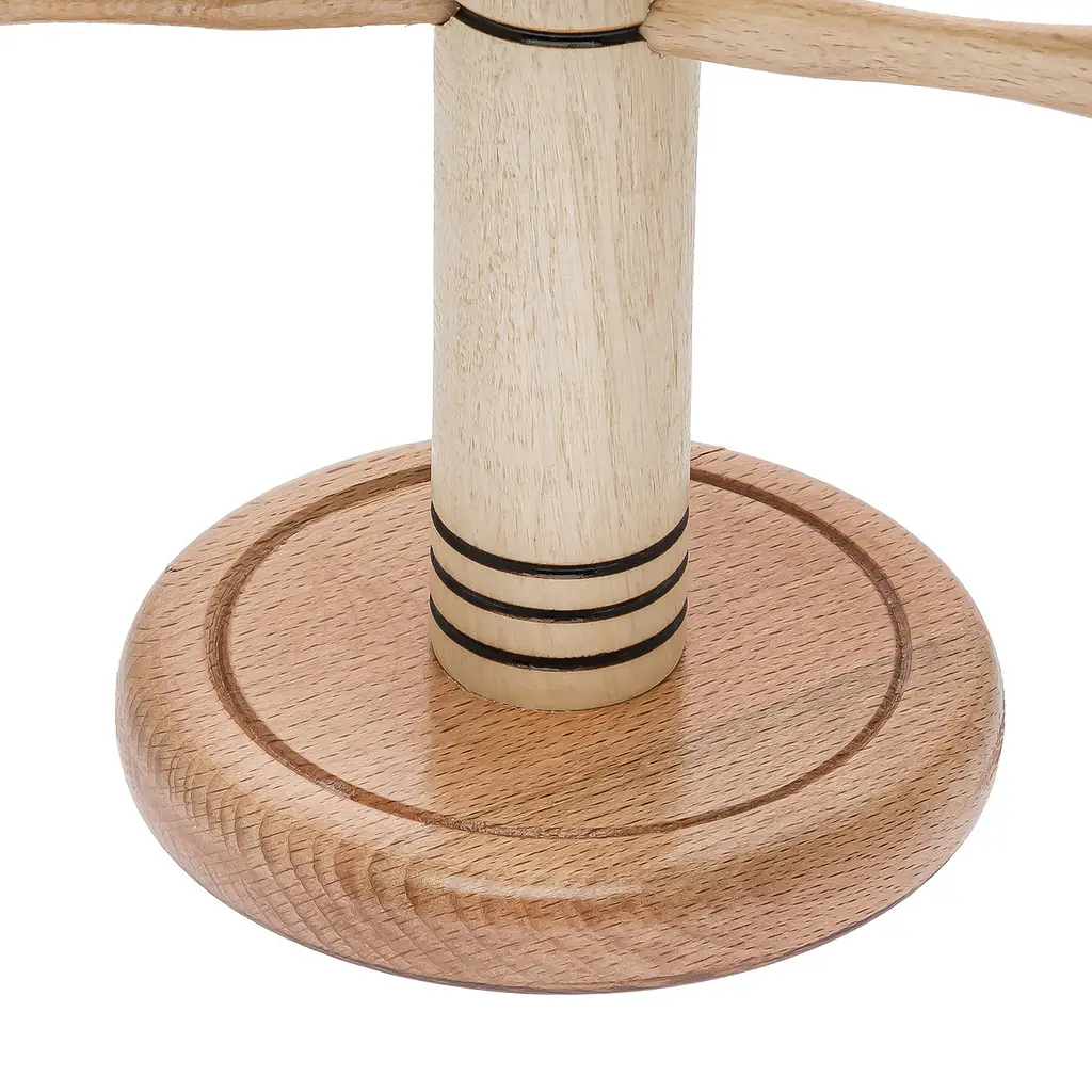 Стійка для чашок підставка сушарка для кухлів на 6 гачків дерев'яна H 31 cm, Woodly Коричневий 85328 - фото 3