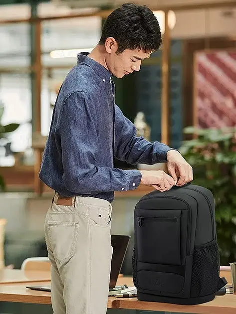 Рюкзак RunMi 90 Points Large Capacity Business Travel Backpack 23L (6941413217897) чорний - фото 7