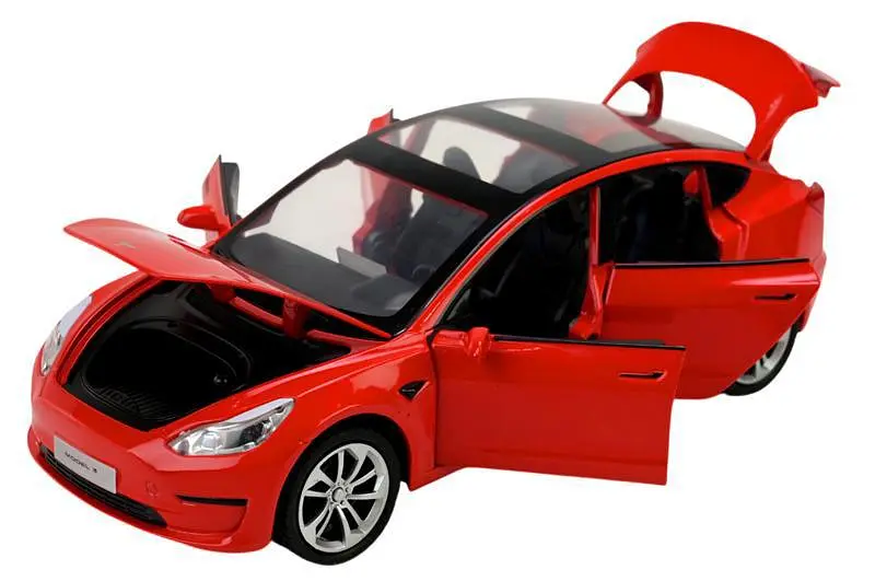 Металева колекційна модель автомобіля Tesla Model 3 масштаб 1:24 зі світлом та звуком АВТОПРОМ (AP7728) - фото 5