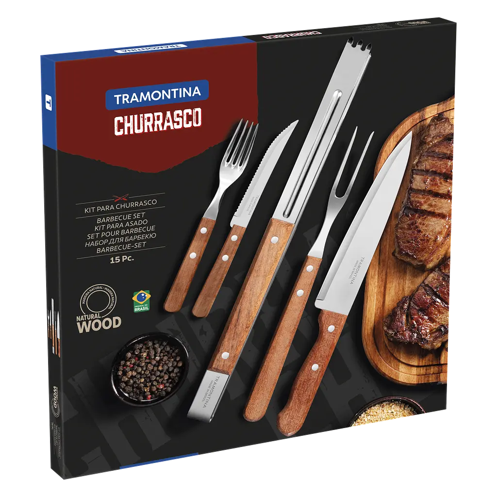 Набір приладів для гриля Barbecue 15 предметів TRAMONTINA kuh0017005 - фото 2