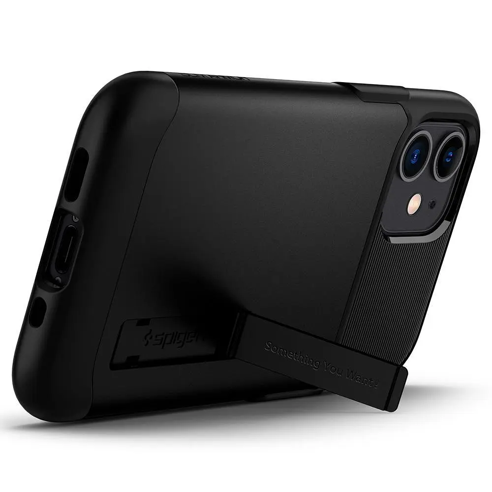 Чохол протиударний із підставкою Spigen Slim Armor ACS01545 для iPhone 12 Mini (5.4") Black - фото 2