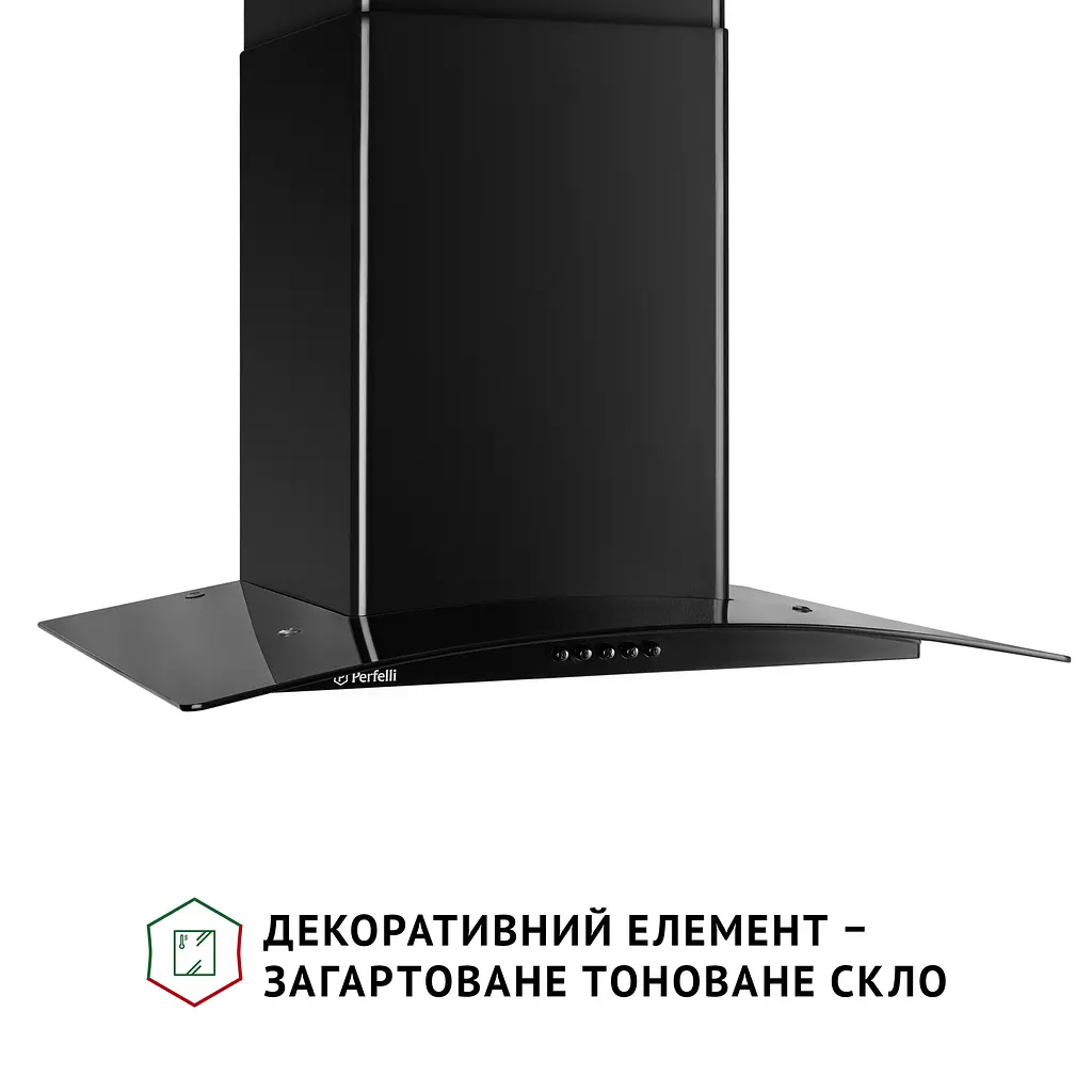 Витяжка декоративна зі склом PERFELLI GRASSI 6HMB NERO - фото 3