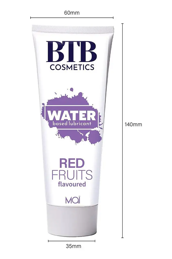 Змазка на водній основі BTB Flavored Red Fruits з ароматом червоних фруктів (100 мл) - фото 2