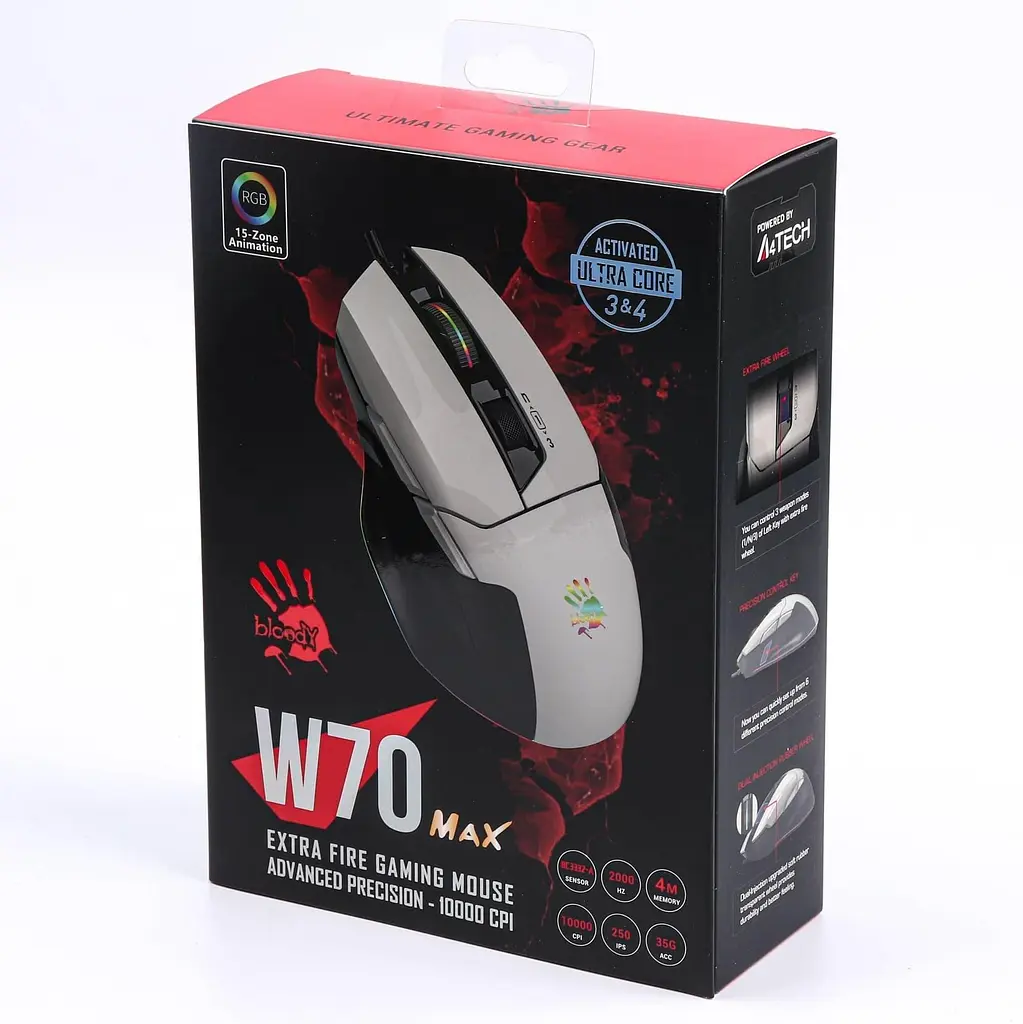 Миша Bloody A4Tech W70 Max USB Panda White (W70 Max (Panda White)) - фото 10