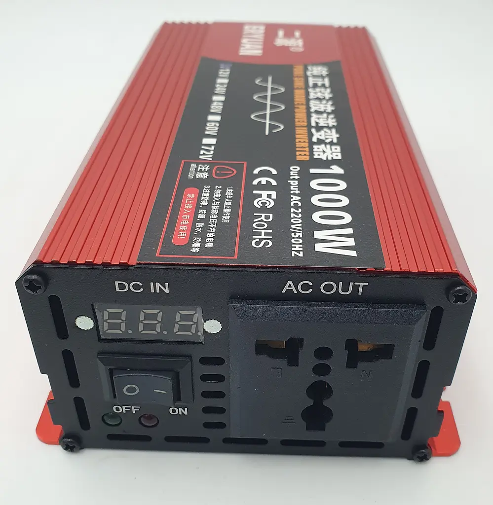 Автоінвертор 12 V-220 V перетворювач напруги з чистою синусоїдою для котла, насоса та холодильника 1000 W Eryuan 12 V-220 V 1000 Вт - фото 2