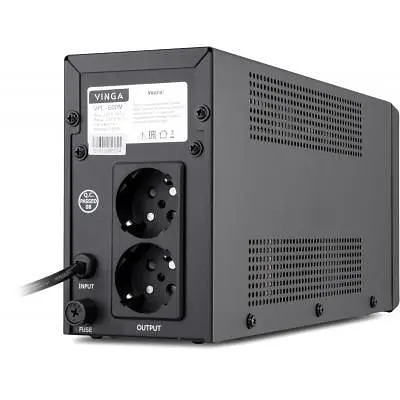 Пристрій безперебійного живлення Vinga LCD 600VA metal case (VPC-600M) - фото 3